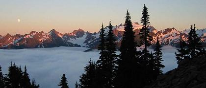 Alpine Glow on Mt. Olympus from High Divide